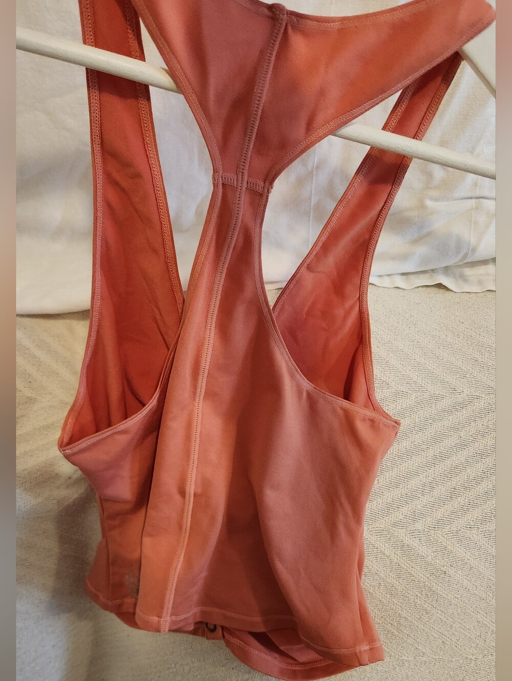 FP Movement by Free People Ruched Snap-Front Racerback Tank - Rust Orange - Picture 2 of 2